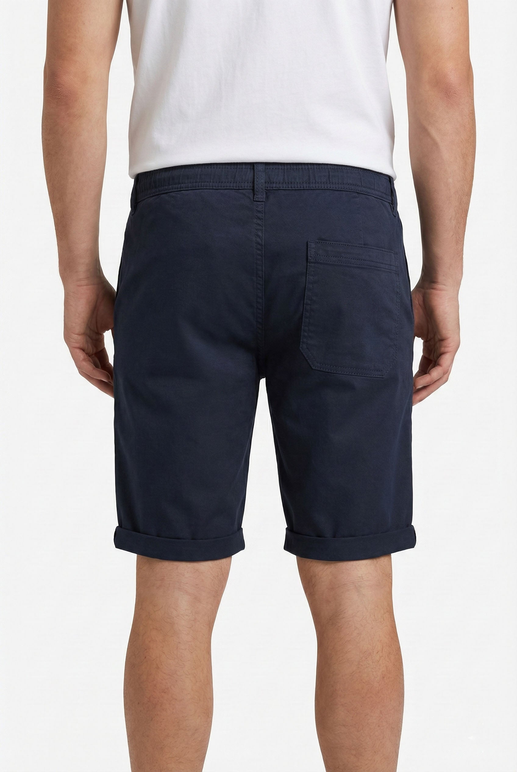 Beevee Mens Solid Cotton Drawstring Relaxed Casual Summer Shorts