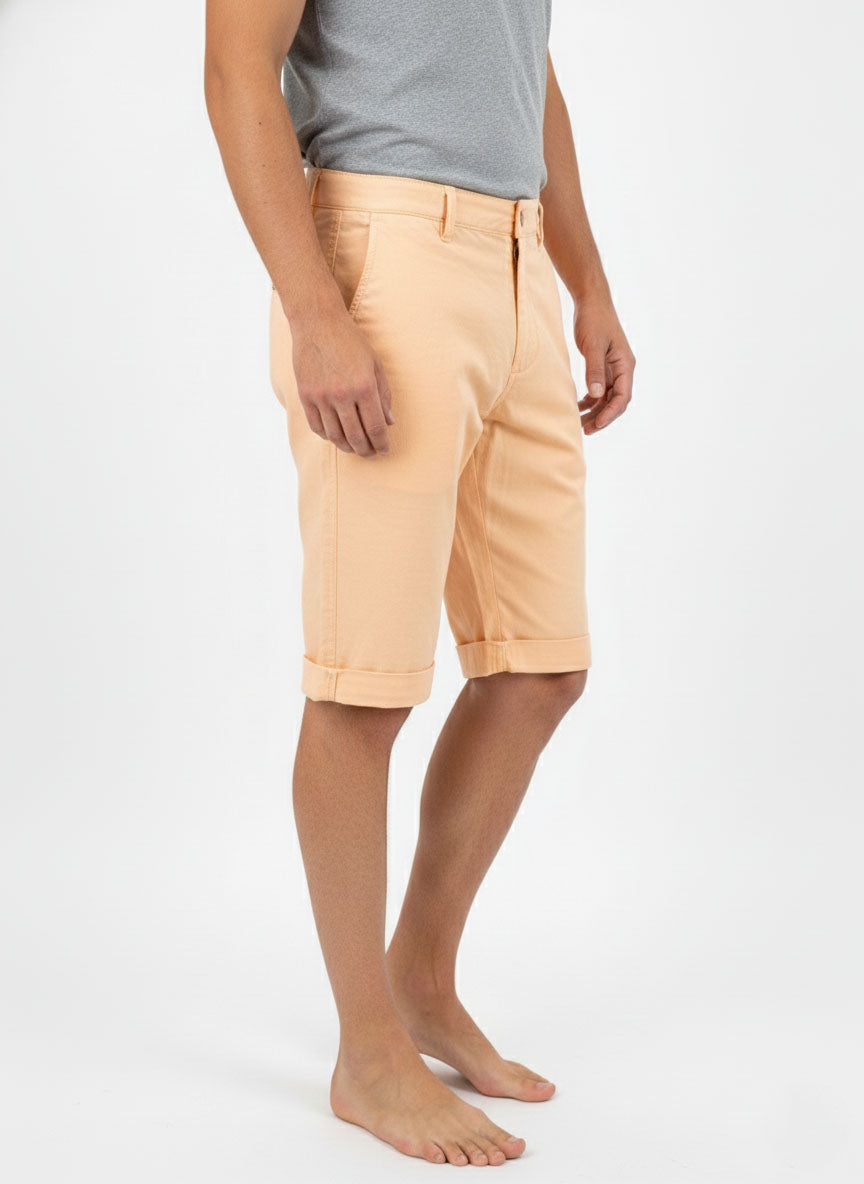 Beevee Mens Solid Cotton Smart Casual Summer Shorts