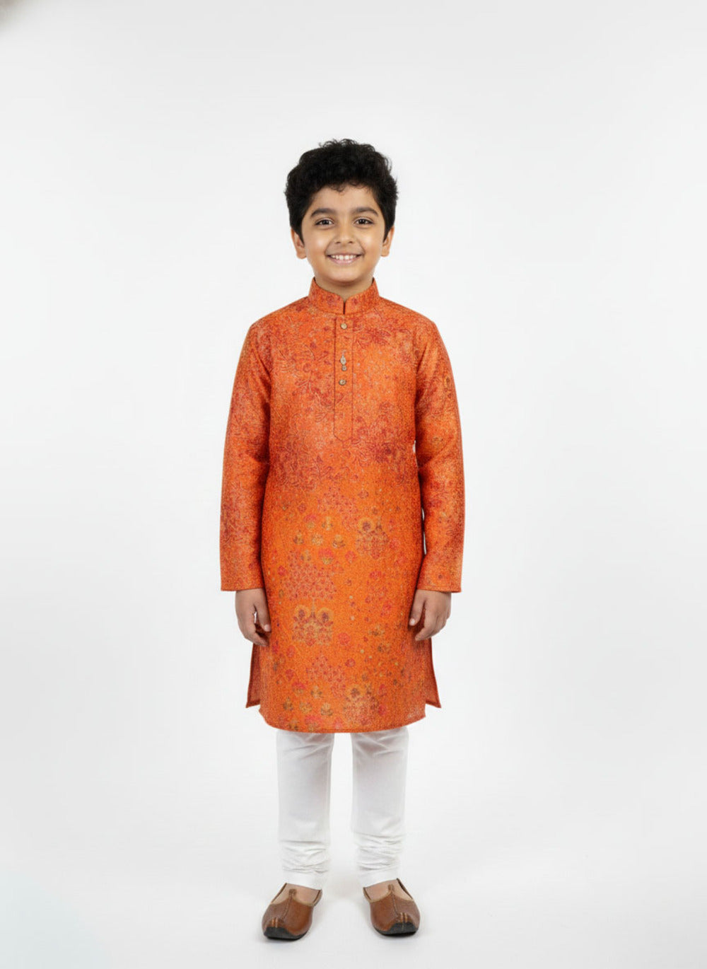 Elevate Royal Amber Kurta with White Pajama
