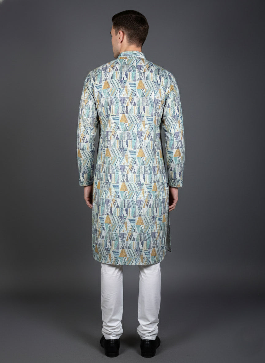 Soul Armor Mens Abstract Design Ethnic Mens Kurta Set