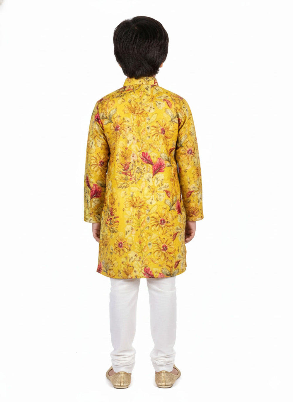 Elevate Premium Yellow Garden Print Kurta Set