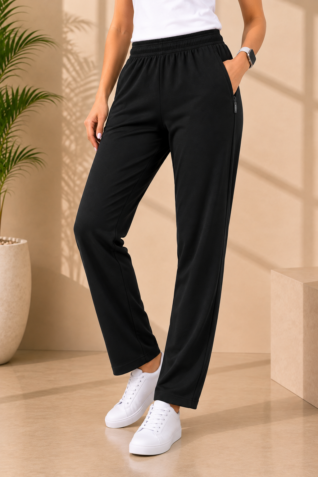 SOUL ARMOR Women's Solid Lower Track Pants | 95% Cotton Spandex Regular Fit | Casual Lounge Wear | Everyday Comfort Pant for Ladies | S-3XL