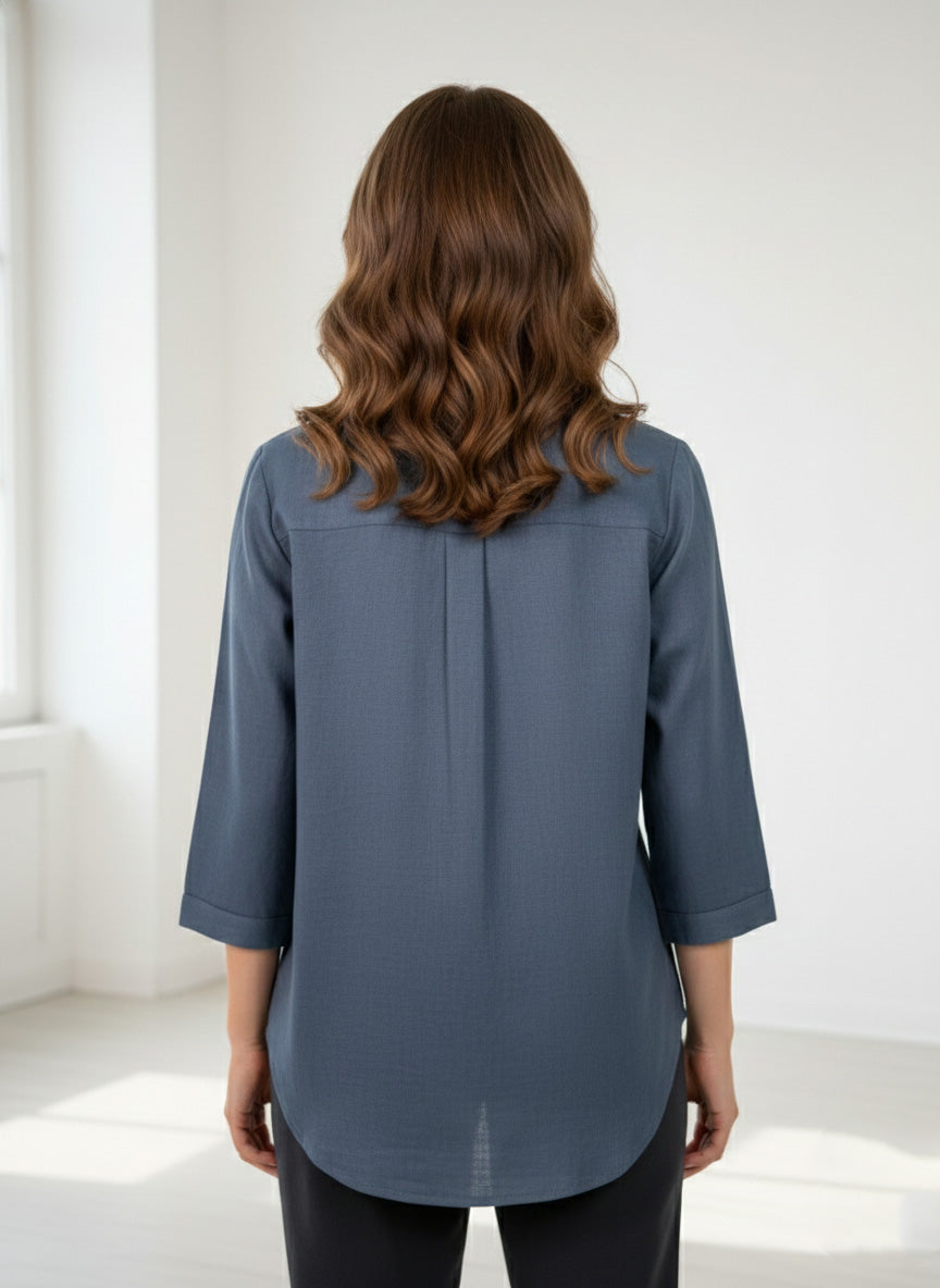 Soul Armor Ladies Solid Shirt with Classic Button Placket and Full Sleeves