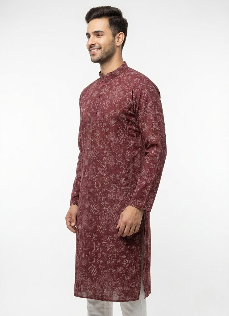 Soul Armor Mens Classic Royal Pattern Kurta Set