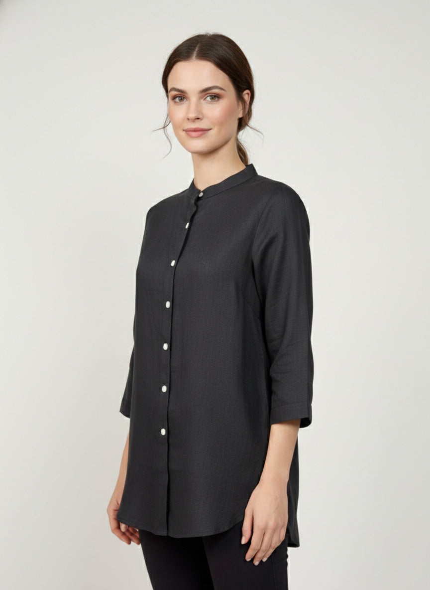 Soul Armor Ladies Solid Shirt with Classic Button Placket and Full Sleeves