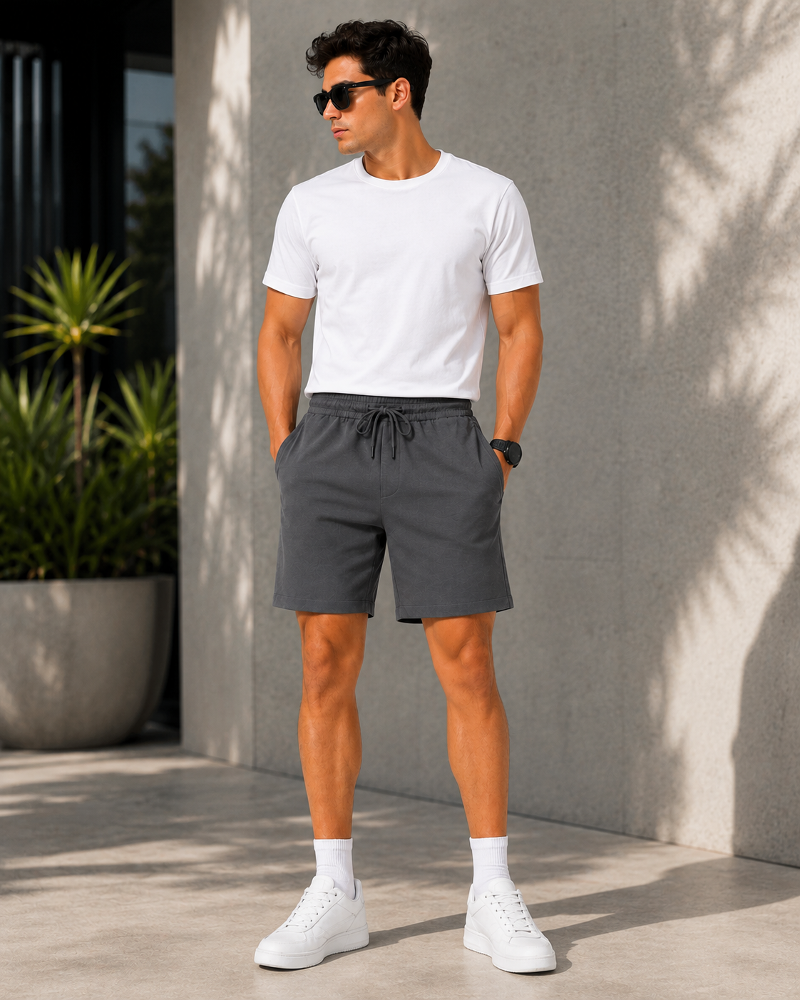 Soul Armor Men's Regular Fit Sports Shorts | Cotton Blend | Drawstring | 2 Side Pockets