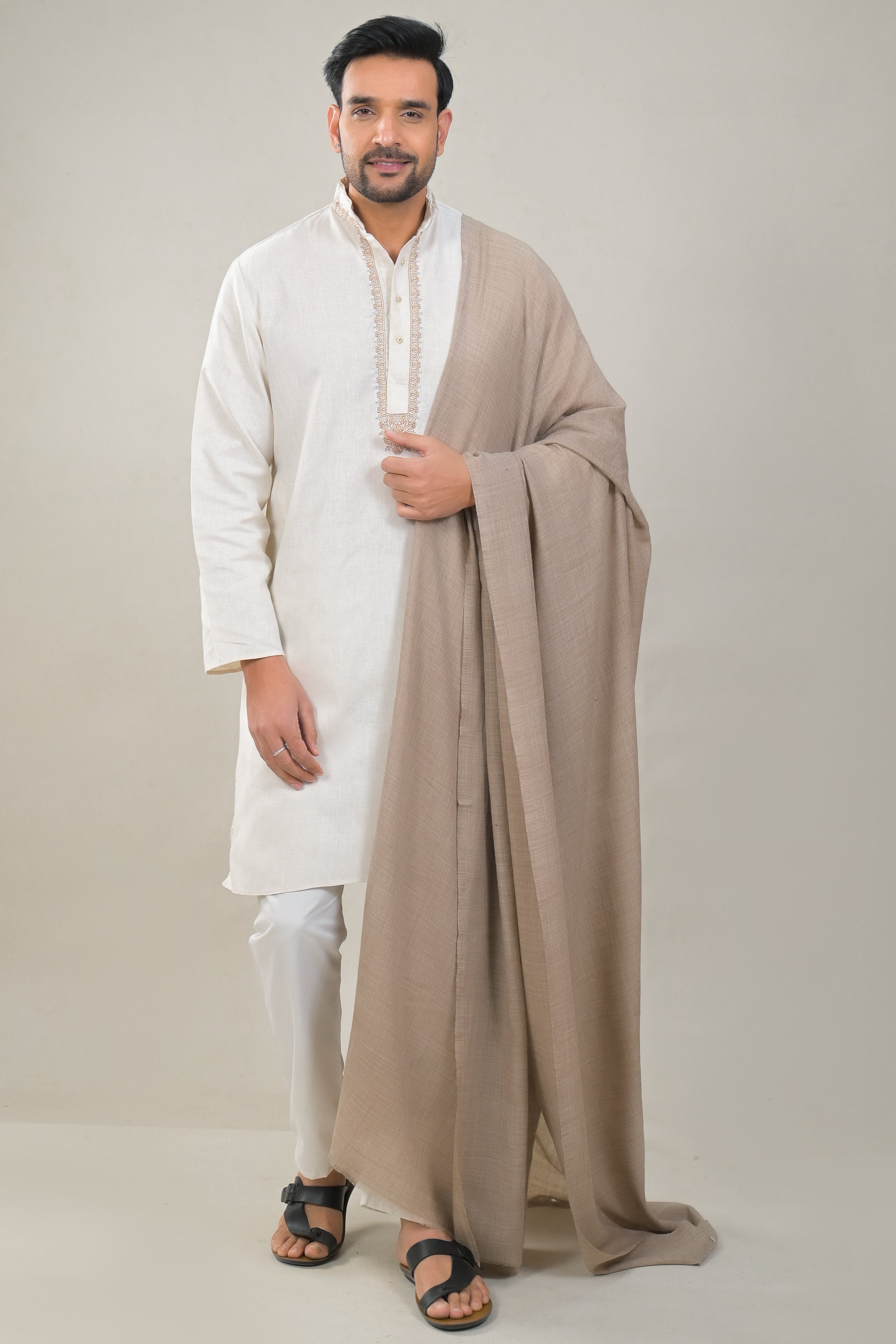 Elevate Elegant Solid Woolen Shawl