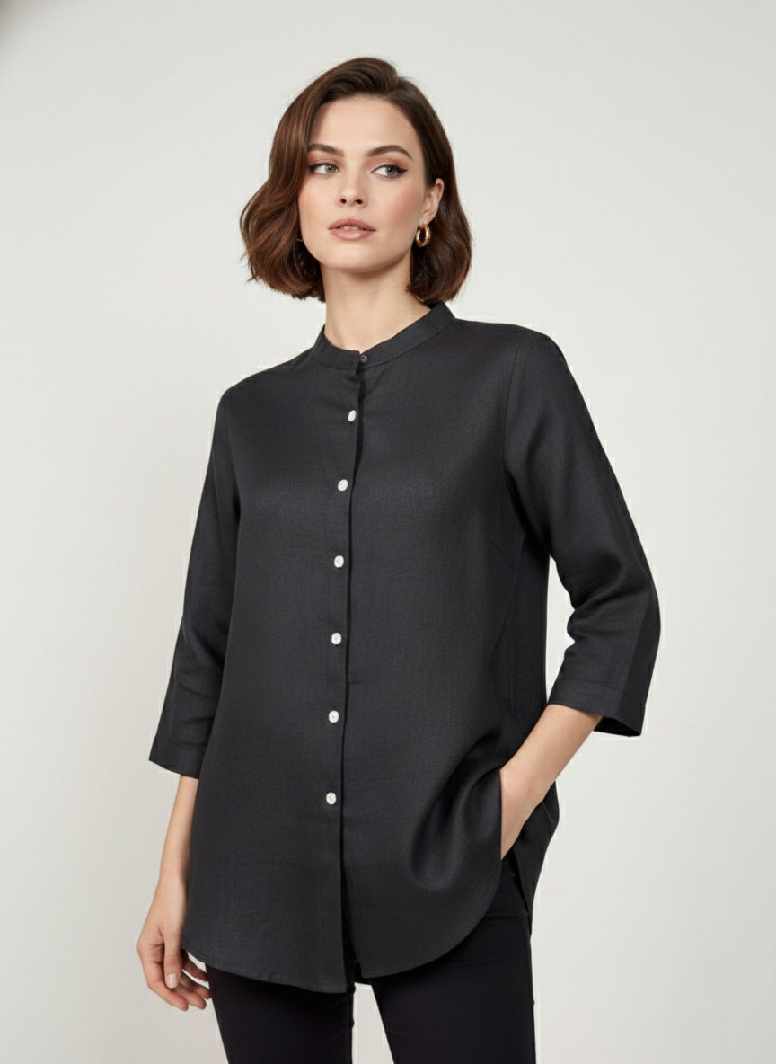 Soul Armor Ladies Solid Shirt with Classic Button Placket and Full Sleeves