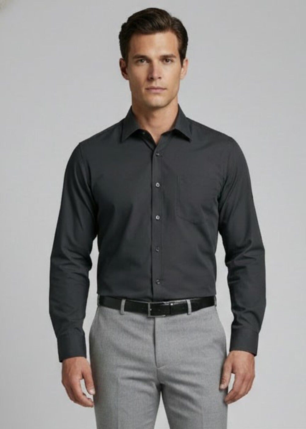 Soul Armor Classic Solid Textured Full Sleeve Shirt