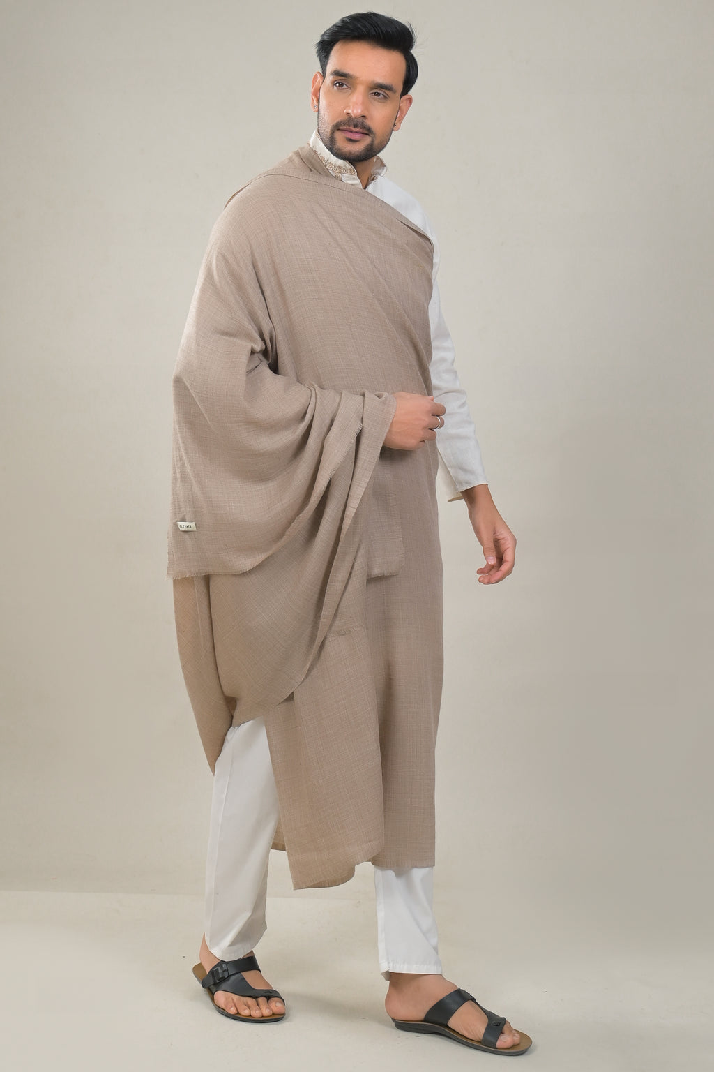 Elevate Elegant Solid Woolen Shawl