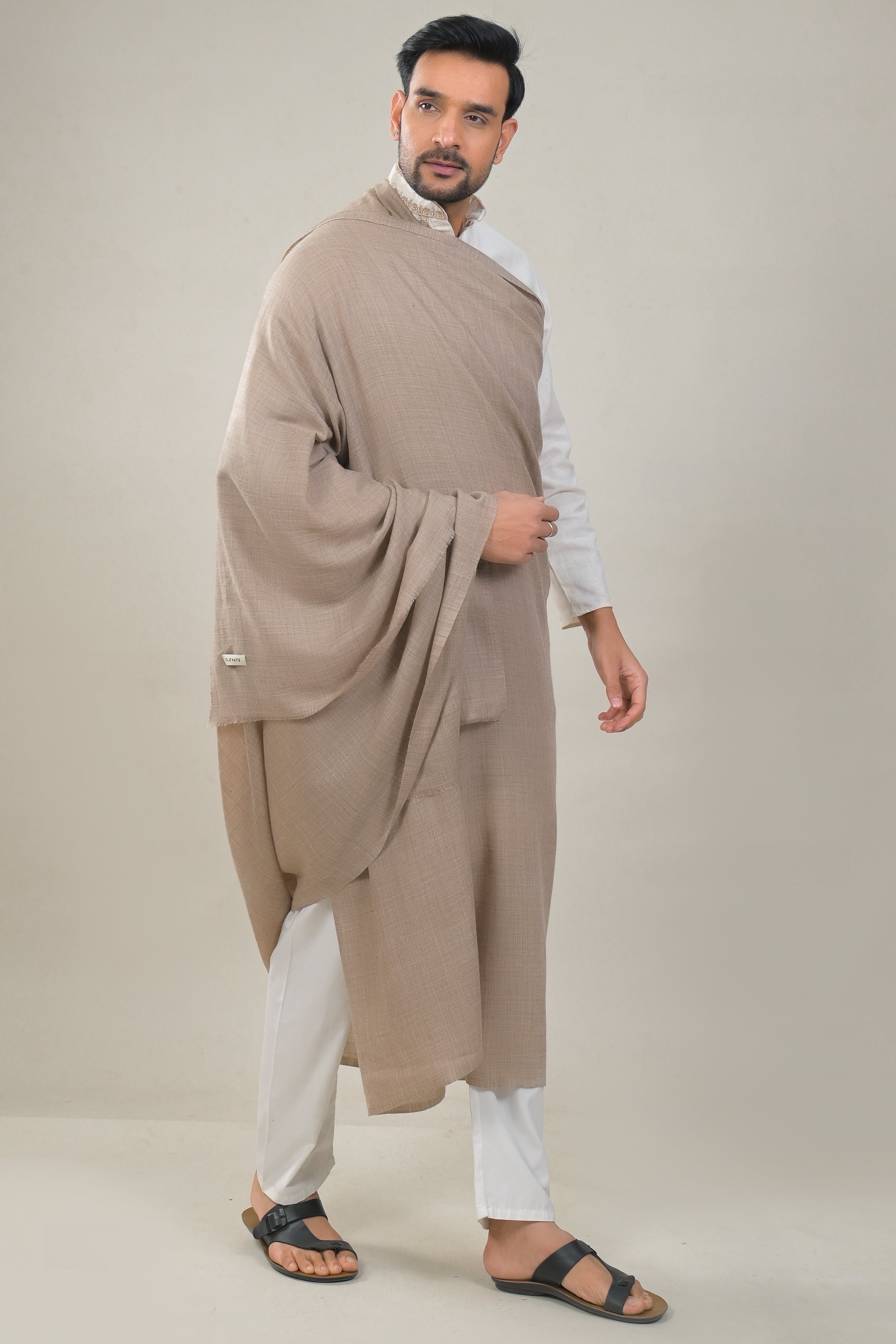 Elevate Elegant Solid Woolen Shawl