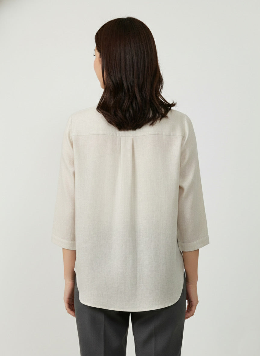 Soul Armor Ladies Solid Shirt with Classic Button Placket and Full Sleeves