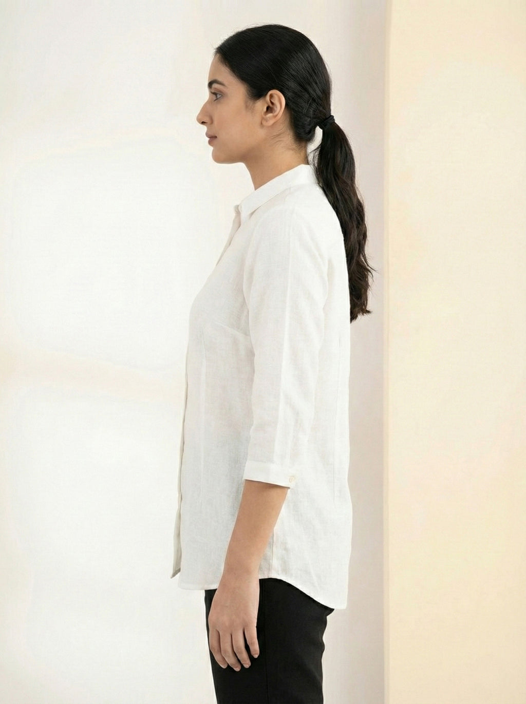 Soul Armor Ladies Solid Shirt with Classic Button Placket and Full Sleeves