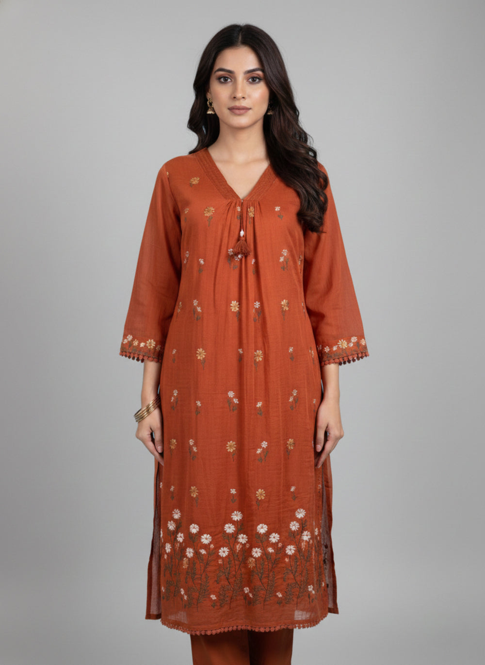 Soul Armor Traditional Embroidered 3-Piece Kurta Set