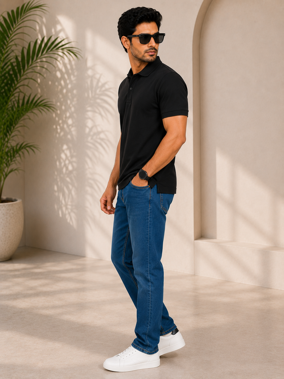 SOUL ARMOR Men's Solid Polo T-Shirt | Premium 95% Cotton Spandex Stretch Polo | Half Sleeve Casual Smart Wear | Regular Fit