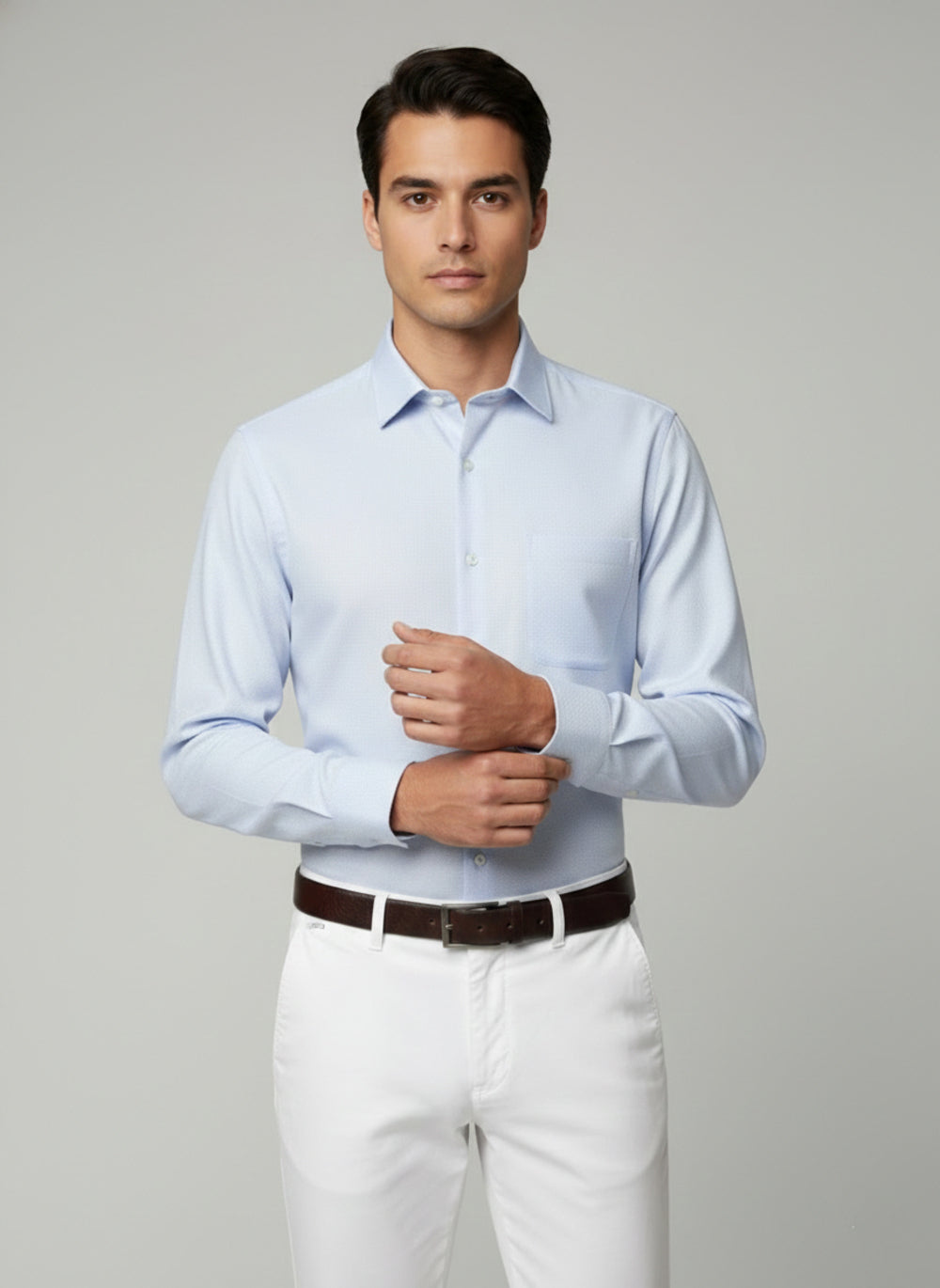 Soul Armor Micro Textured Full Sleeve Formal Shirt