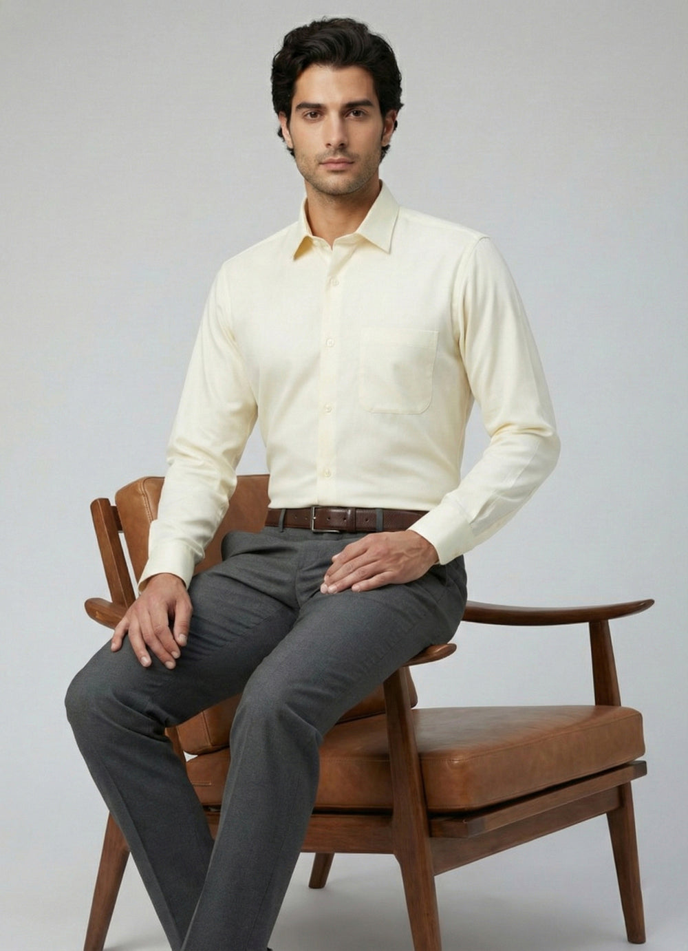 Soul Armor Solid Full Sleeve Classic Formal Shirt