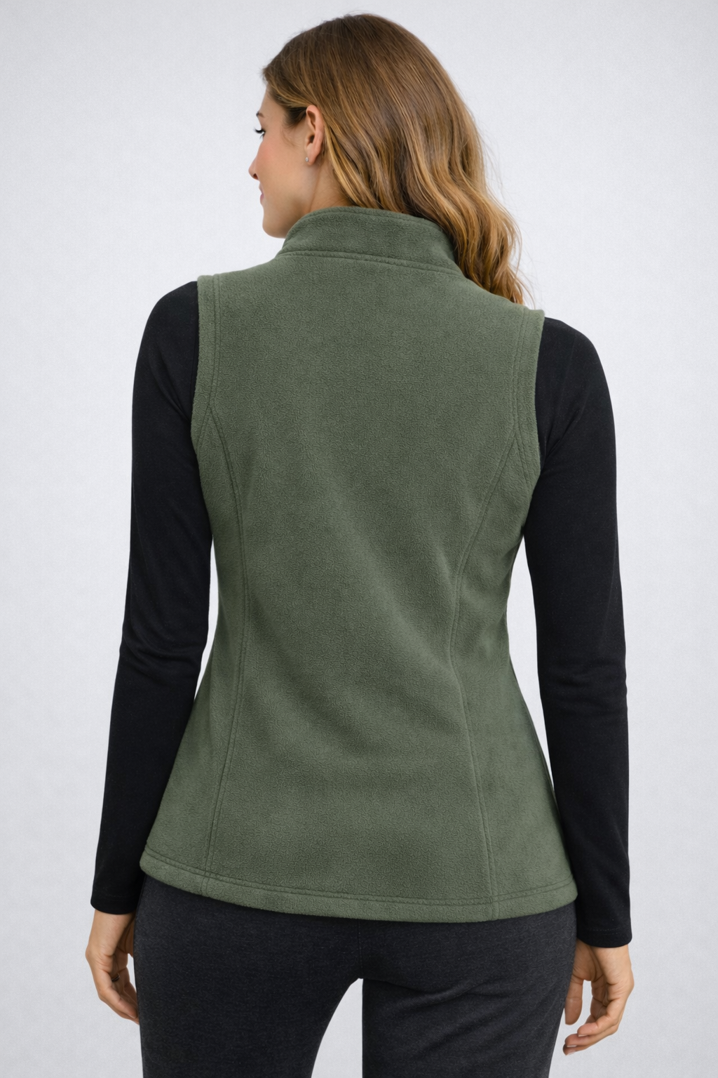 Soul Armor Solid Warm Fleece Sleeveless Womens Winter Jacket