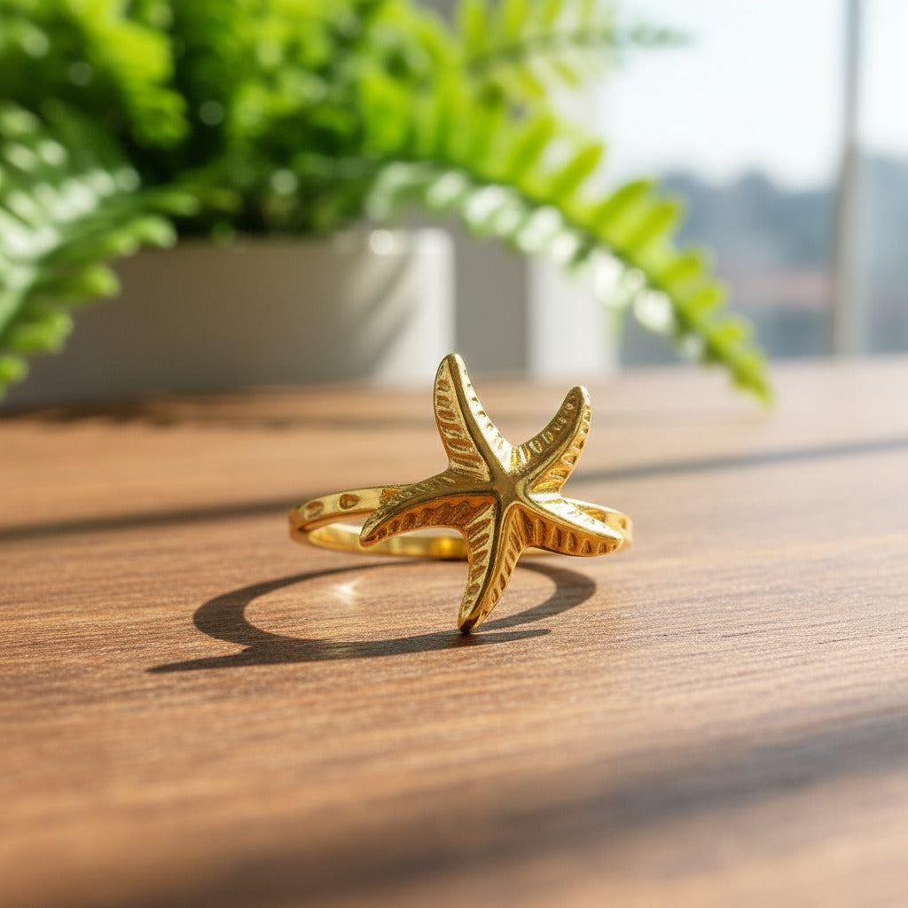 Starfish Gold Ring