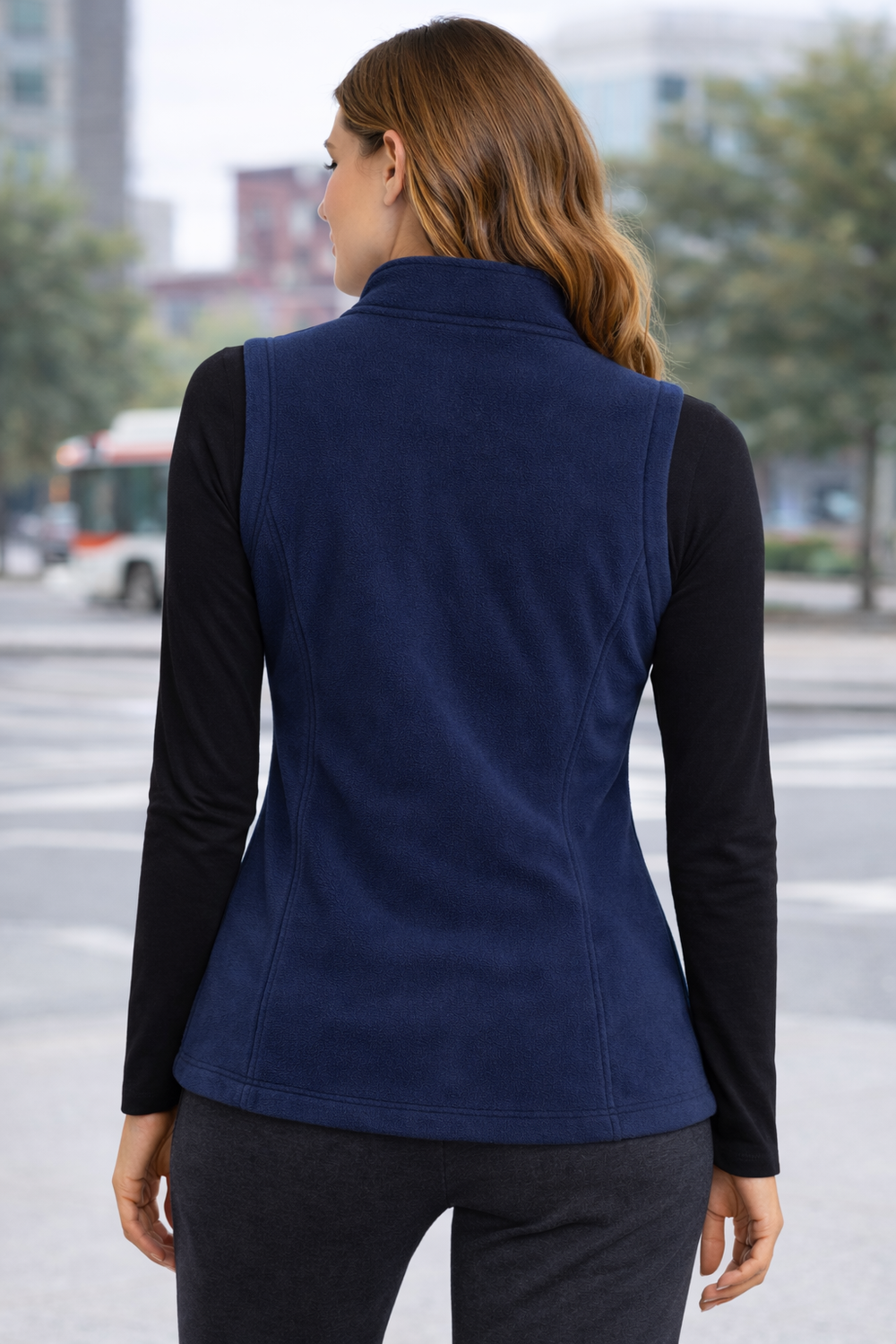 Soul Armor Solid Warm Fleece Sleeveless Womens Winter Jacket