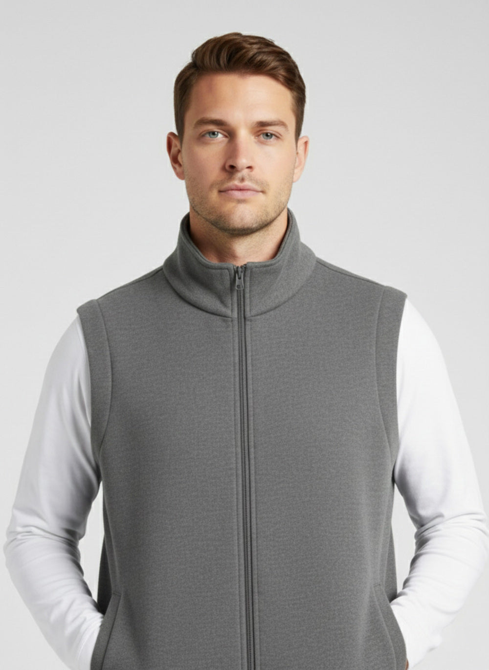 Soul Armor Mens  Polar Fleece Zip-Up Sleeveless Jacket