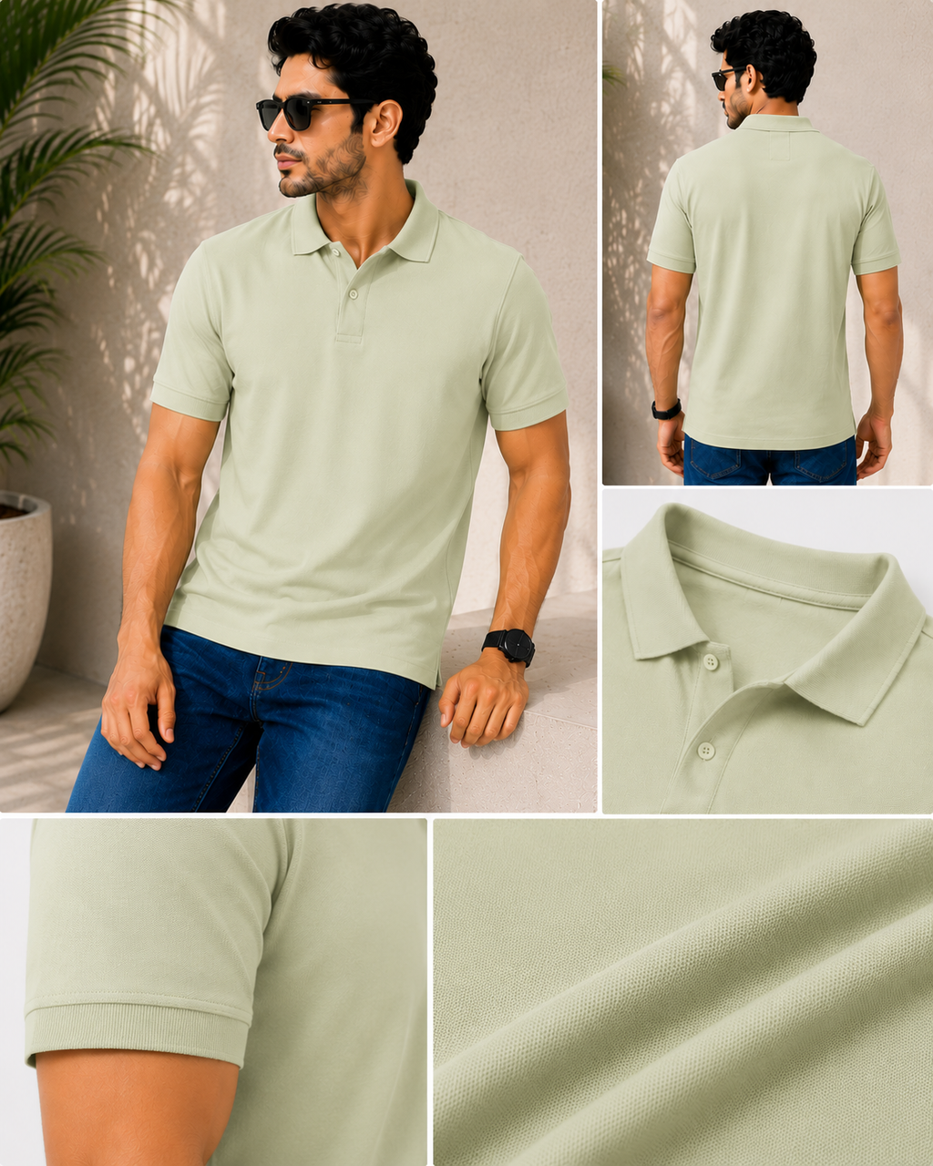 SOUL ARMOR Men's Solid Polo T-Shirt | Premium 95% Cotton Spandex Stretch Polo | Half Sleeve Casual Smart Wear | Regular Fit