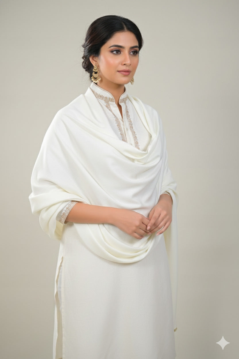 Elevate Classic Plain Woolen Shawl