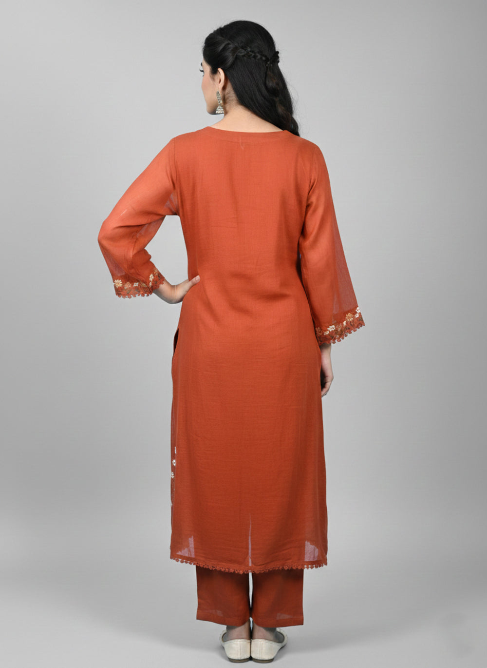 Soul Armor Traditional Embroidered 3-Piece Kurta Set