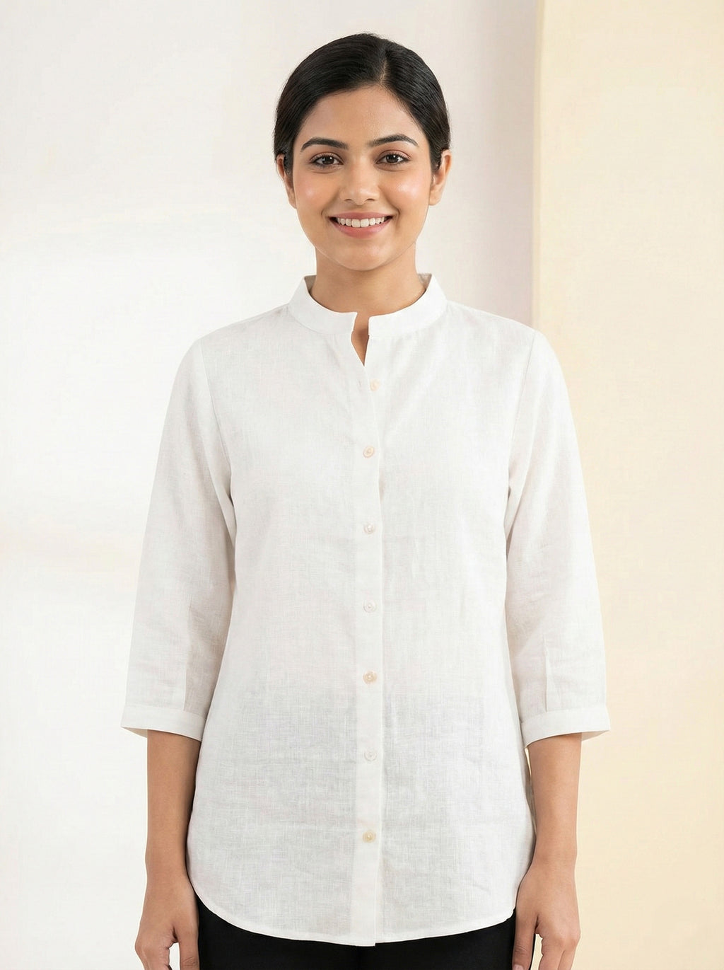 Soul Armor Ladies Solid Shirt with Classic Button Placket and Full Sleeves