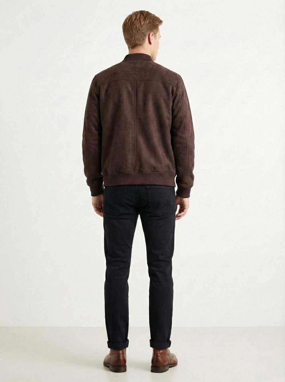 Soul Armor Mens Ribbed Fabric Smart Casual Zip Jacket