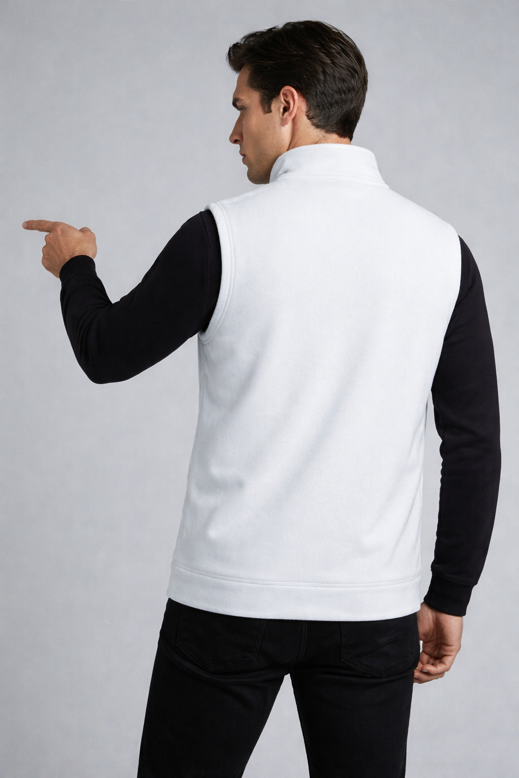 Soul Armor Mens Solid High Neck Sleeveless Outerwear Jacket