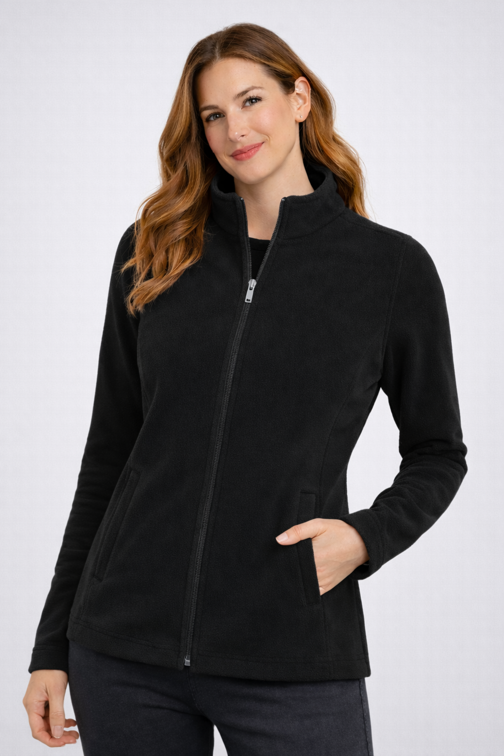 Soul Armor Solid Full Zip Fleece Winter Womens Jacket