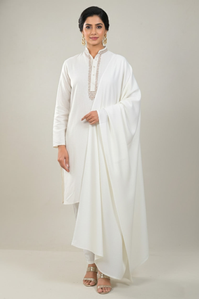 Elevate Classic Plain Woolen Shawl