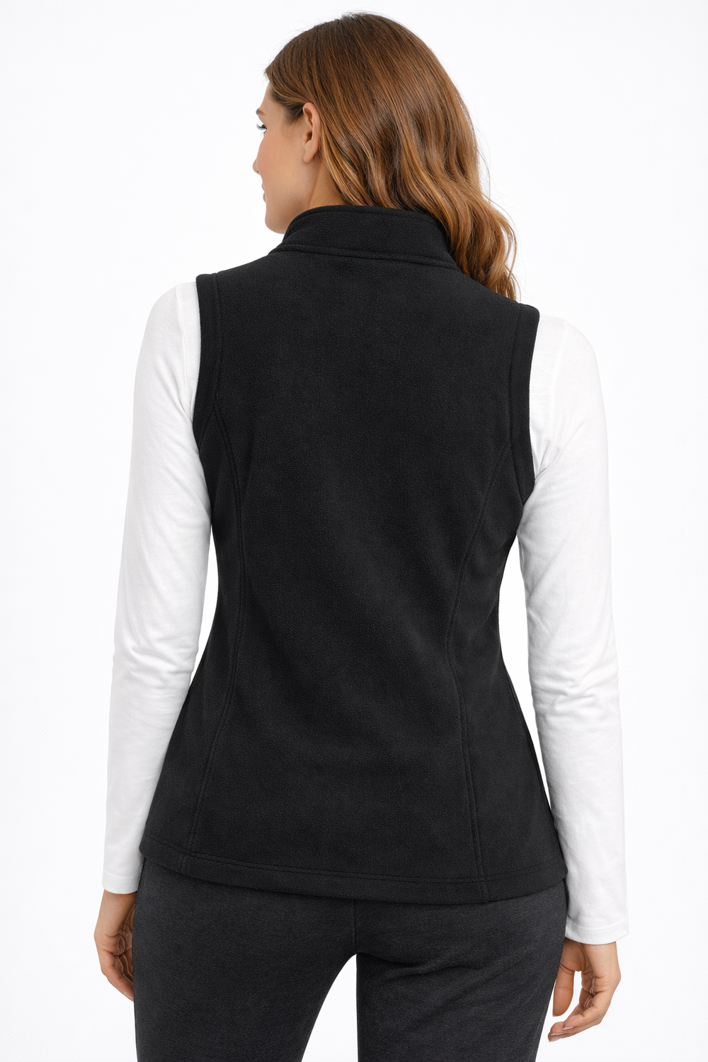 Soul Armor Solid Warm Fleece Sleeveless Womens Winter Jacket