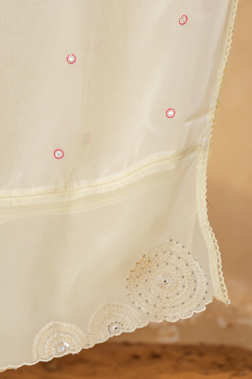 Soul Armor Floral Embroidered Straight Kurta Pant Dupatta Set
