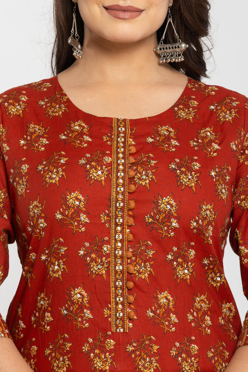 Elevate All-Over Floral Printed Cotton Suit Ensemble
