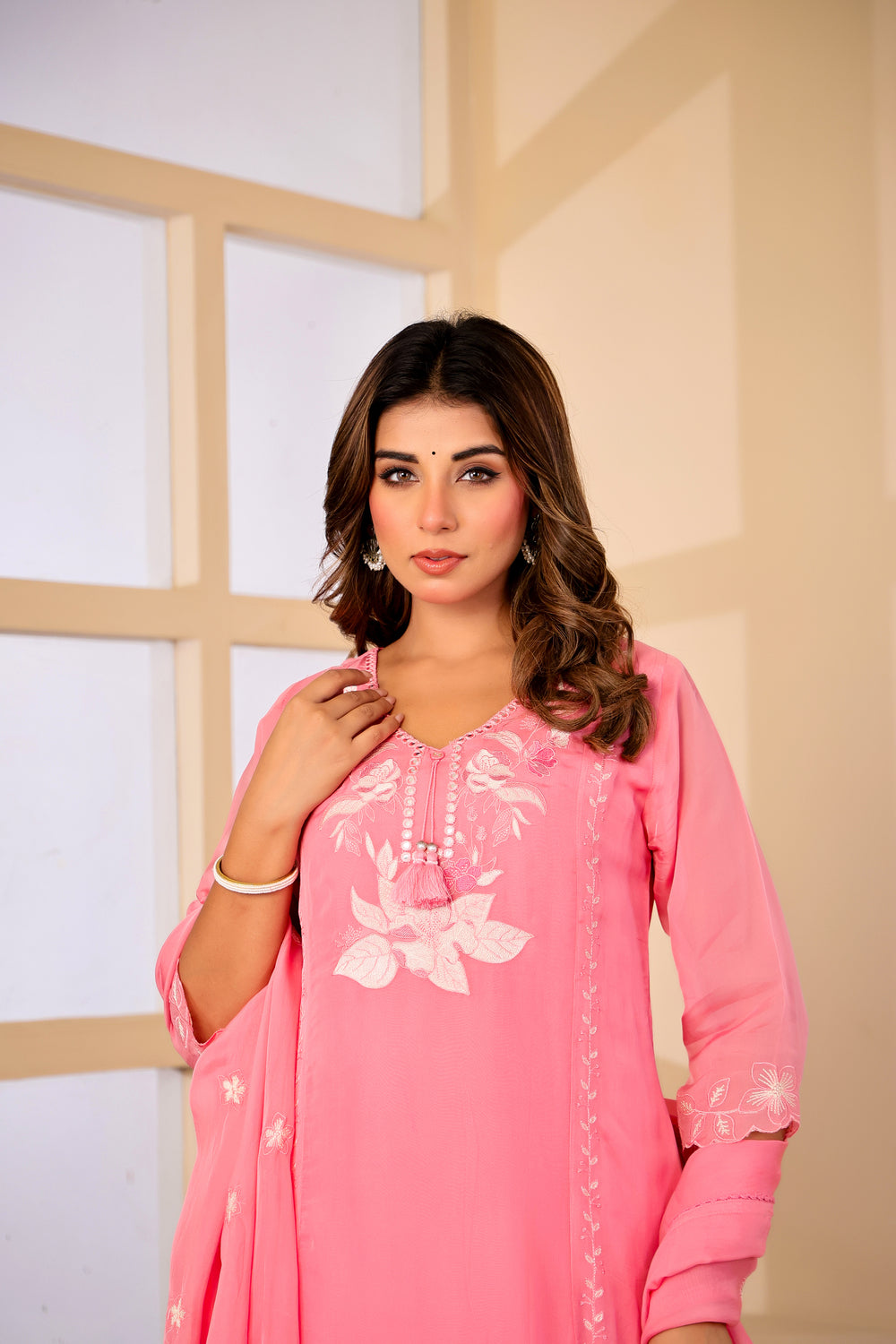 Soul Armor Floral Embellished Straight Kurta Set