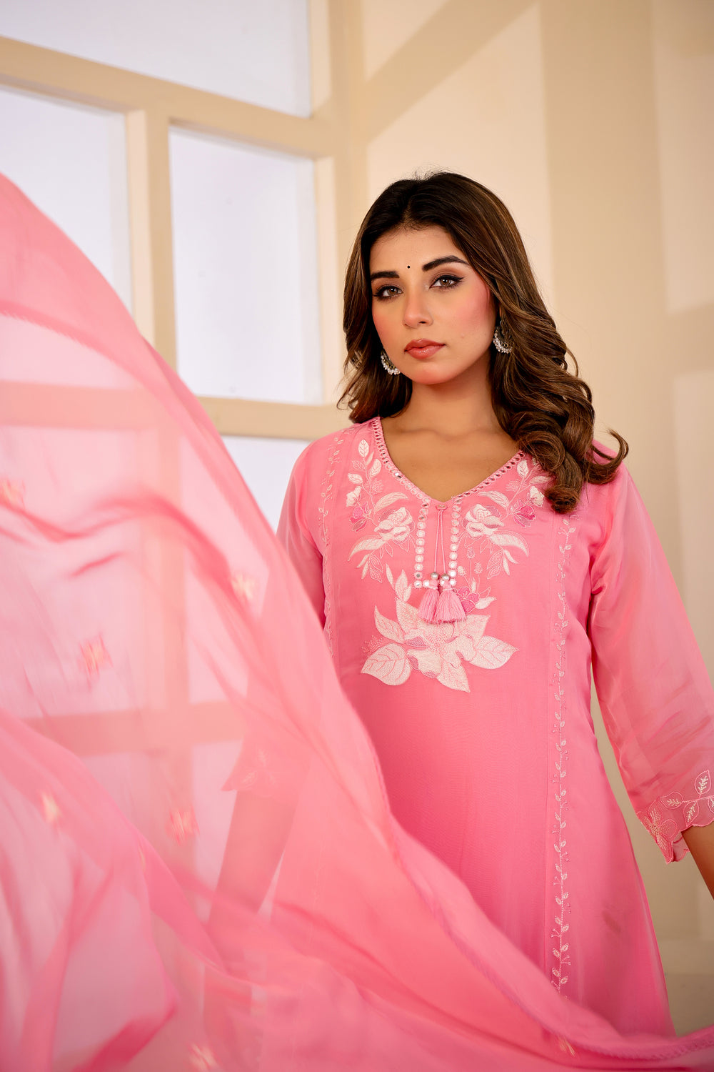 Soul Armor Floral Embellished Straight Kurta Set