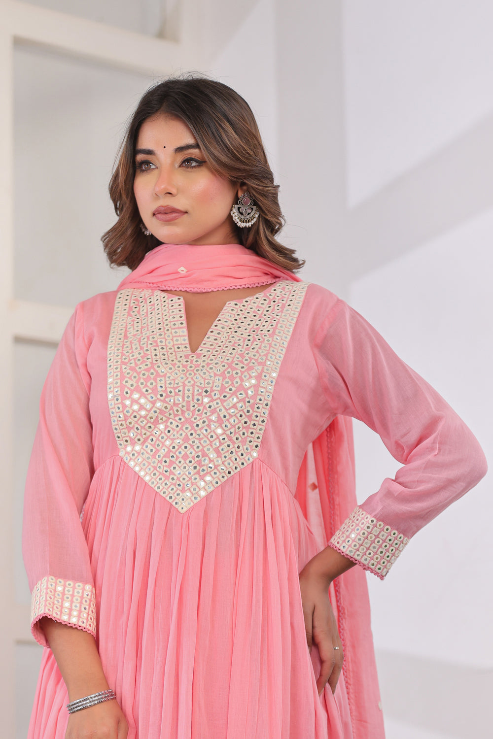 Soul Armor Embellished V-Neck Anarkali Kurta Set