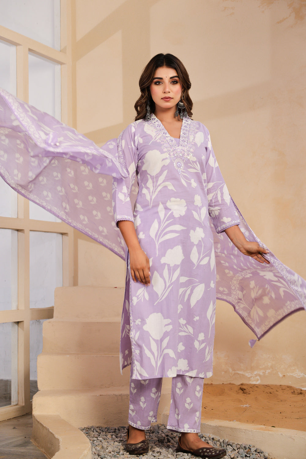 Soul Armor Ethnic Motif Printed Kurta Pant Dupatta Suit Set
