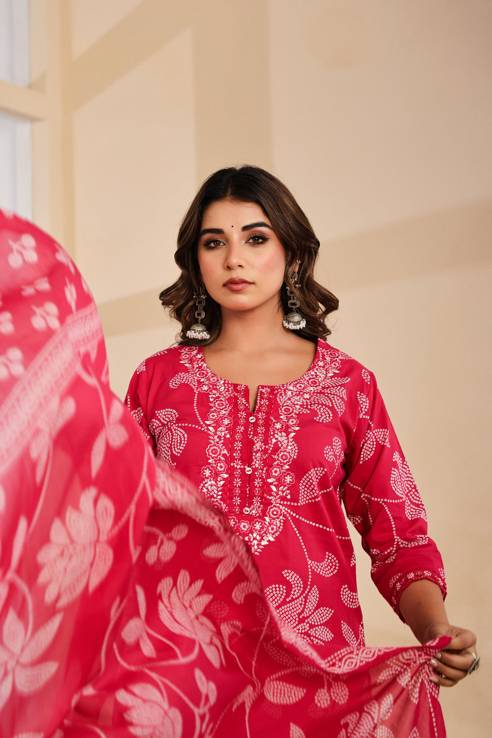 Soul Armor Floral Printed Kurta Pant Dupatta Set