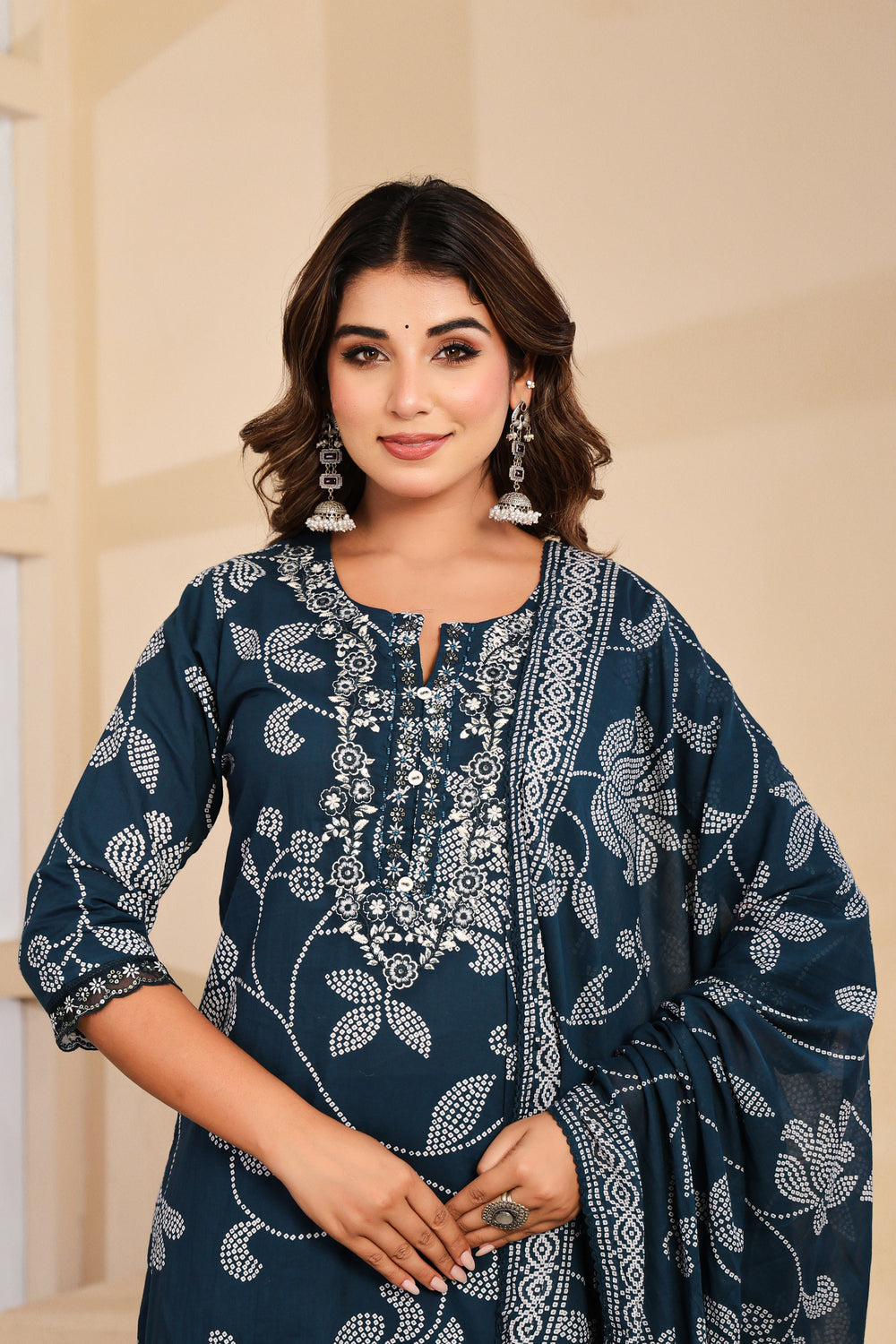 Soul Armor Floral Printed Kurta Pant Dupatta Set