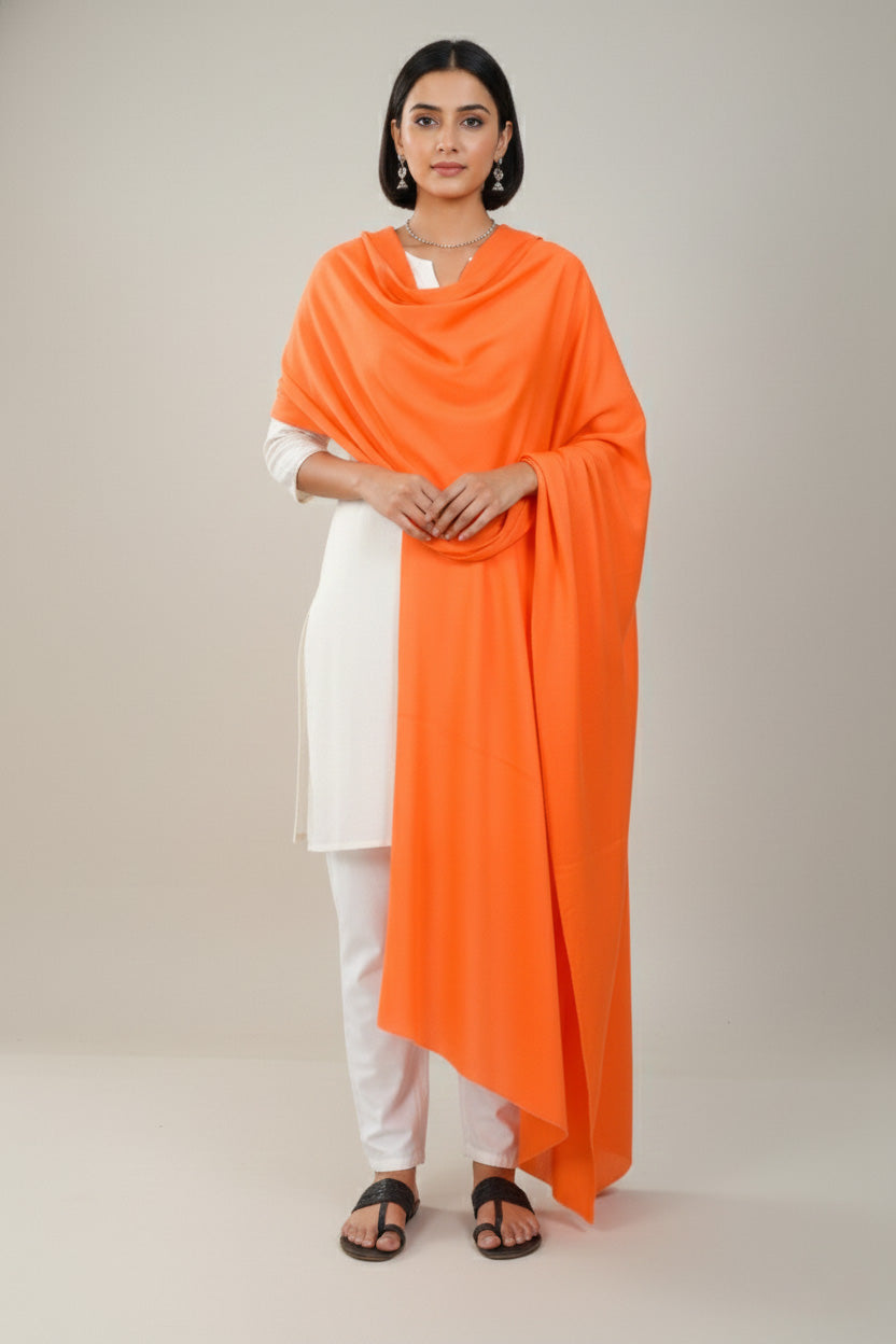 Elevate Elegant Solid Woolen Shawl