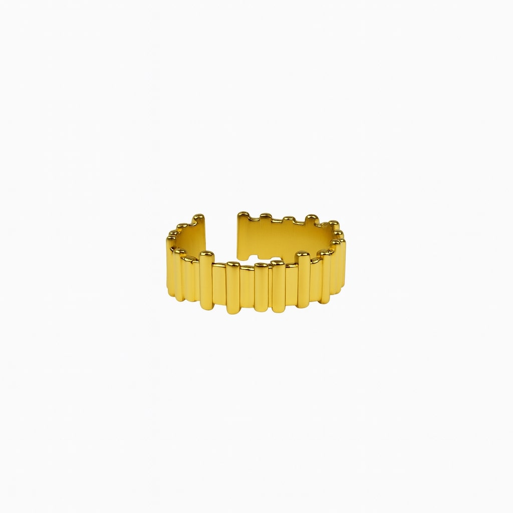 Textured Gold Band Ring