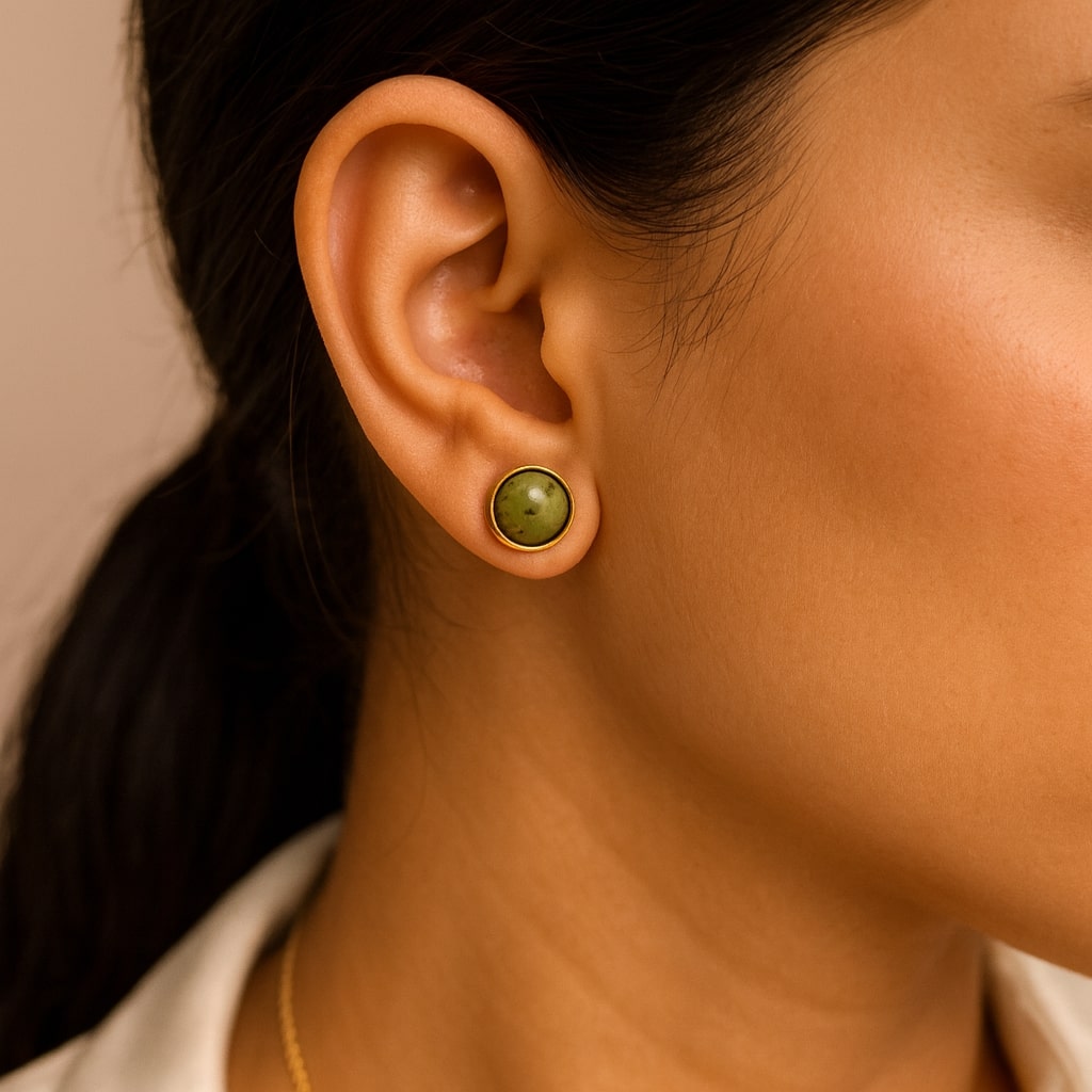 Gemstone Stud Earrings