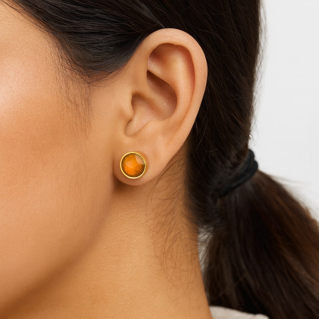 Gemstone Stud Earrings
