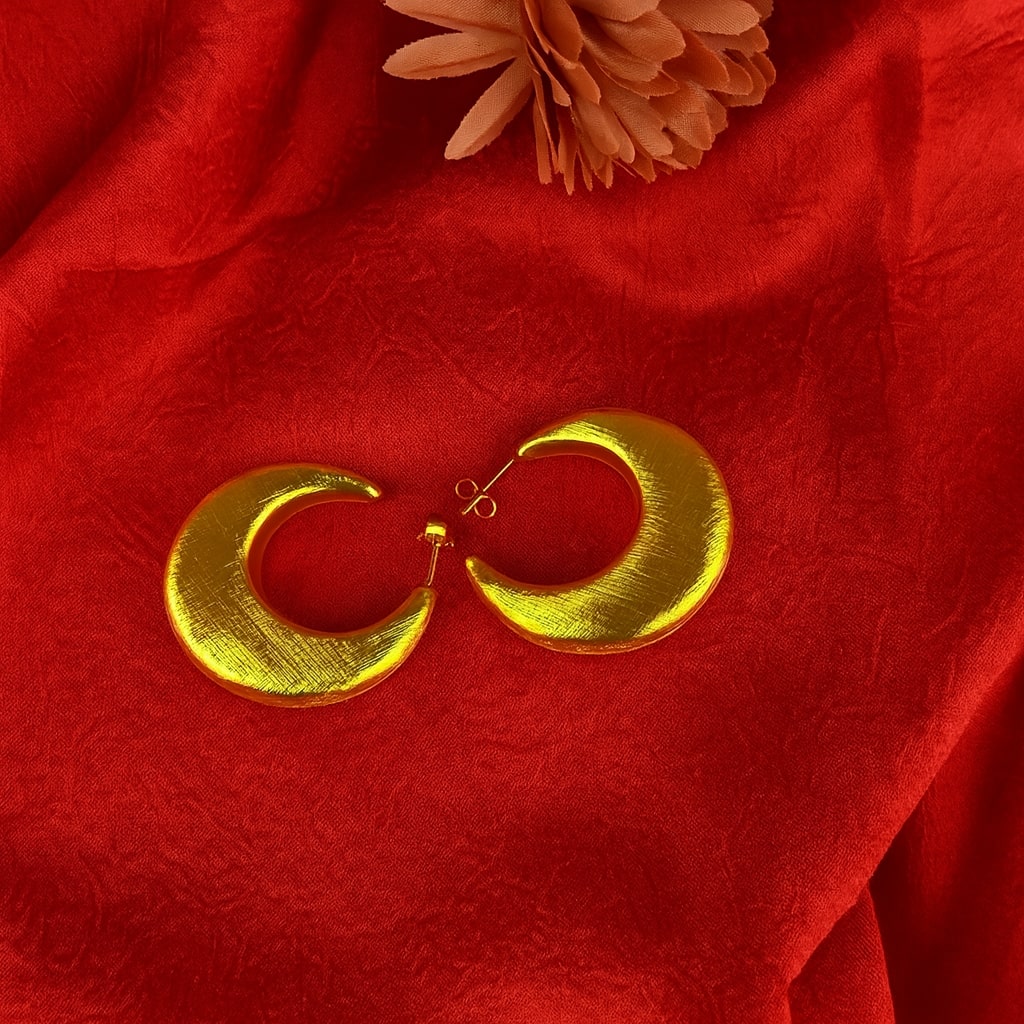 Crescent Hoop Earrings