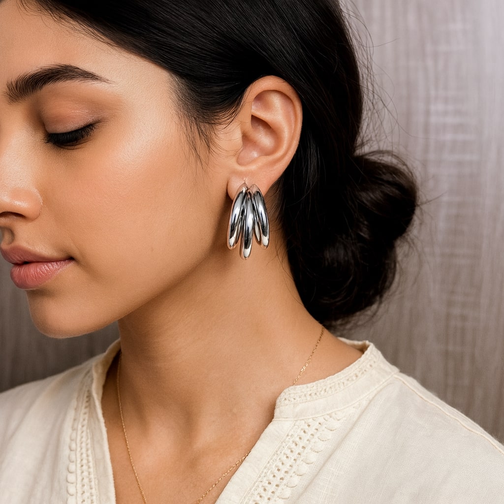 Triple Hoop Earrings