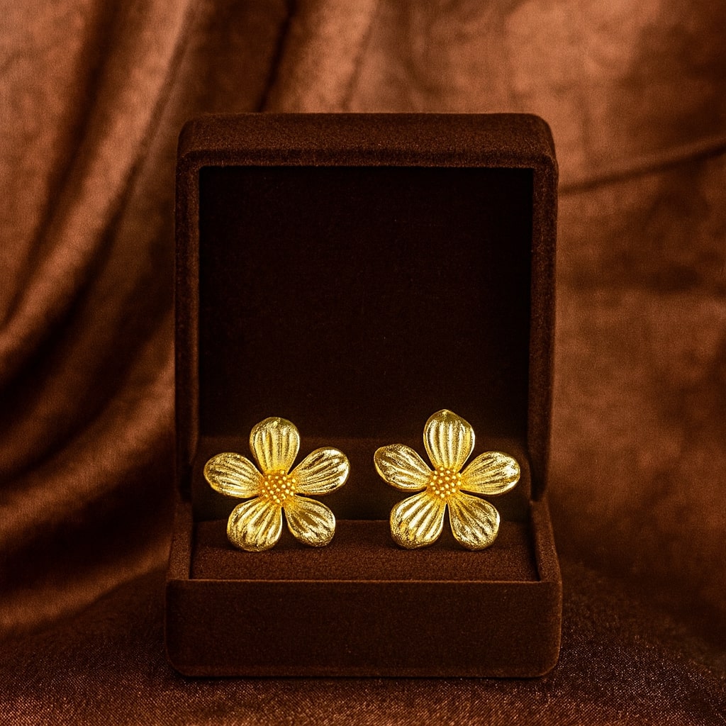 Magnolia Flower Earrings