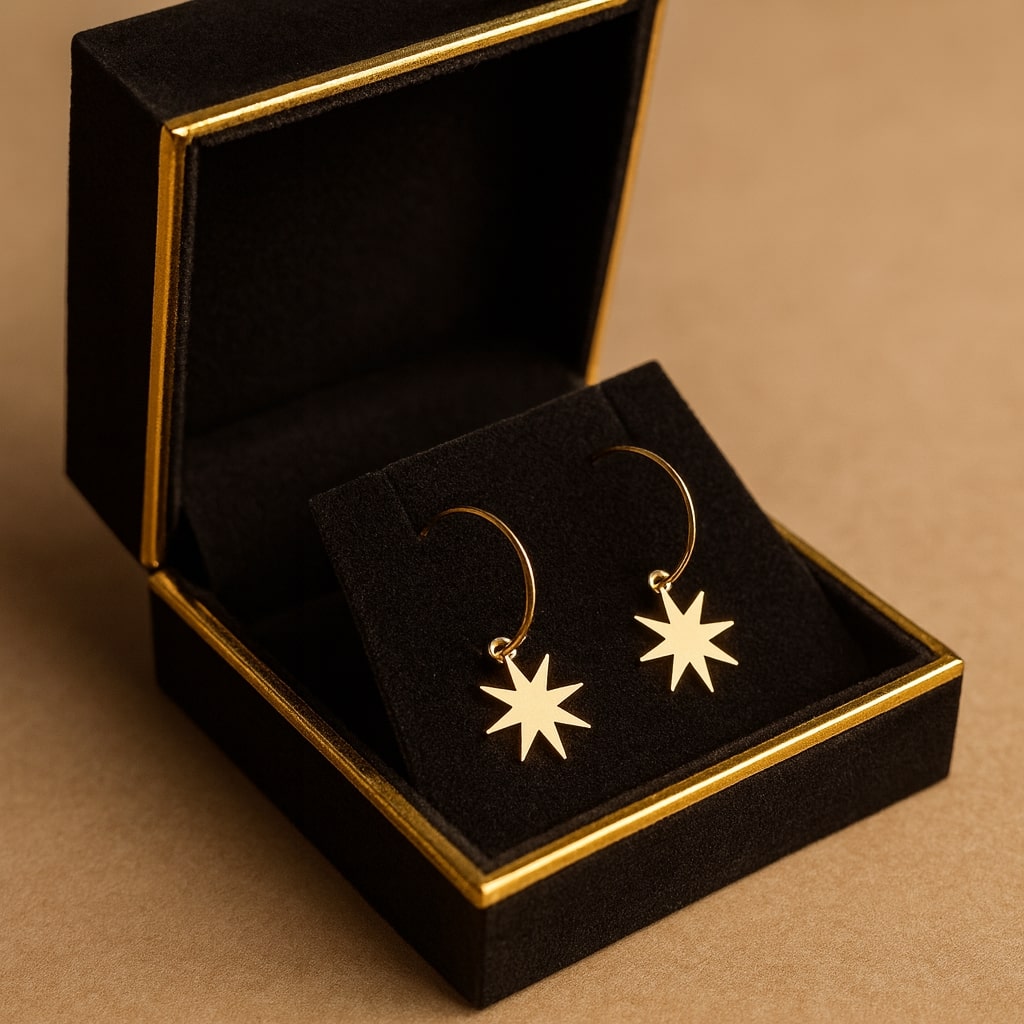 Happy Star Hoop Earrings